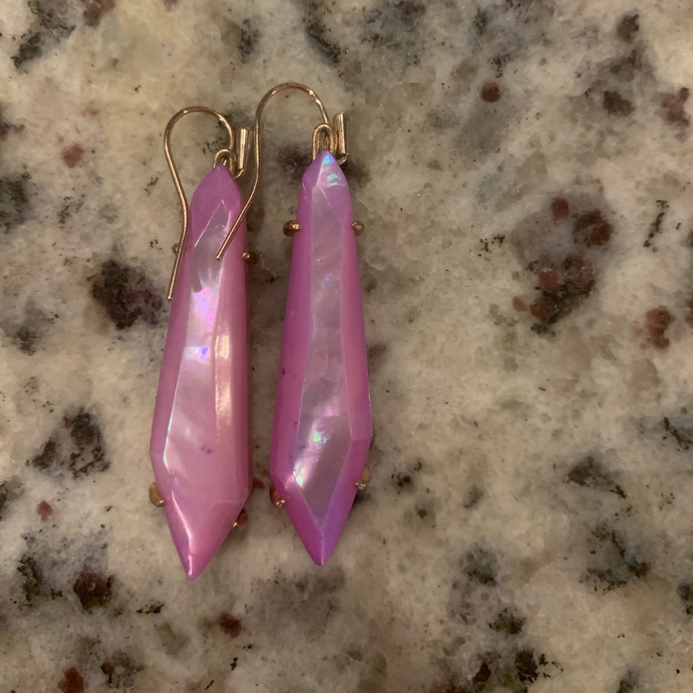 Kendra Scott lilac mother of pearl earrings